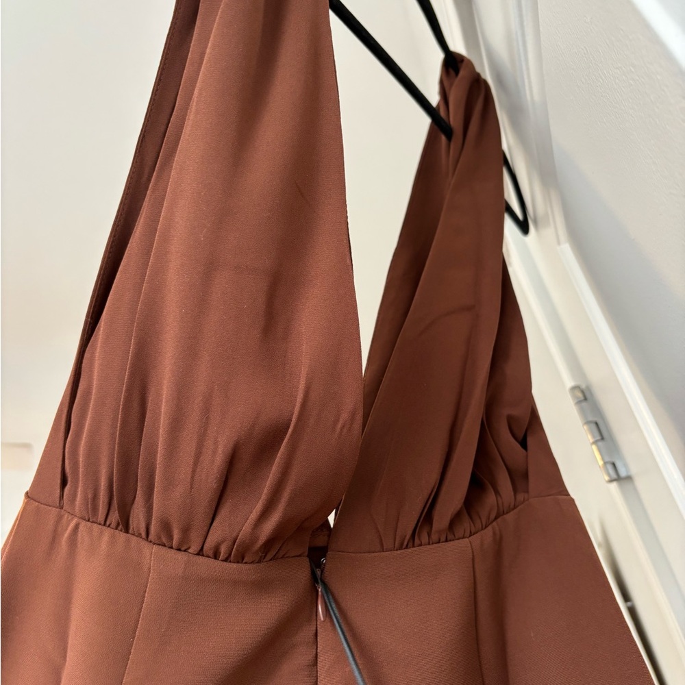 NWT Reformation Velda Dress in Chocolate - Picture 4 of 6